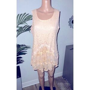 Simply Couture sheer Blush Dress size s summer dress